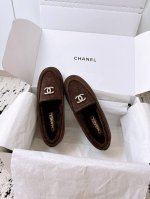 代购级 出厂 带飞机盒包装 ChaneL 24K泰迪毛毛鞋 秋冬新款 小香羊羔毛乐福鞋 舒适保暖平底毛毛鞋 秋冬新款单鞋 香奶奶新品乐福鞋 设计简约高级，超级百
