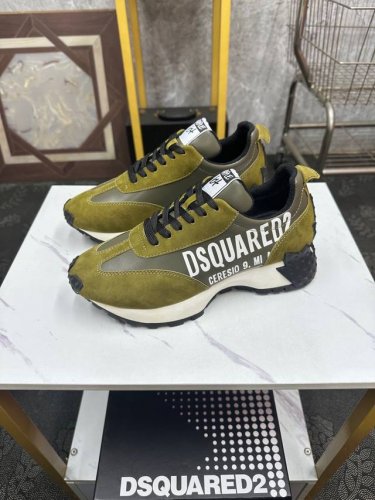 情侣款 Dsquared2 休闲运动鞋，Z柜同步发售，原厂配置 进口Y版定制原版材料牛皮原厂特供原版成型底超级舒适，原厂跟单货，高品质，可随意进出Z柜，欢迎对比