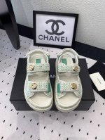 Chanel新款半拖沙滩鞋 高版本出货 上脚舒适超显腿型 夏季出行旅游必备单品 高密度编织鞋面 羊皮垫脚 原版开模大底 Size: 35-39 40 41订做