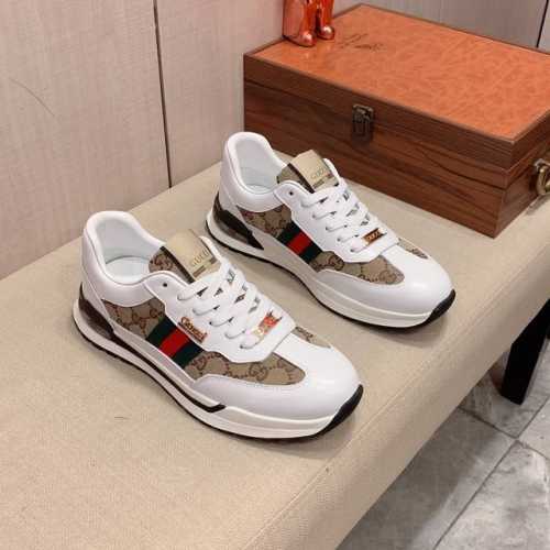 新款: 厂价: 古奇gucci* 最新爆款休闲鞋，顶端品牌奢侈～代购，顶级～质量。鞋面選用进口透气牛皮搭配材质透气羊皮垫脚 精细做工。原版个性时尚柔软橡膠耐磨防