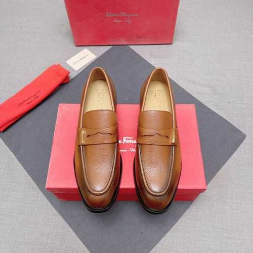 Ferragamo 菲拉格慕男士皮鞋顶级代购原单货、原版进口牛皮 进口羊皮内里羊皮垫脚、原版大底！Size：38-44 编号0117