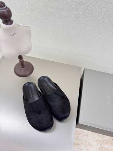欧文斯 拖鞋 Rick Owens-24Fw 厚底 Ro 系列 牛皮系列 黑色马毛 Rick Owens 到至今的大热款 懂得都懂 真的是好看 舒服 暗黑系列