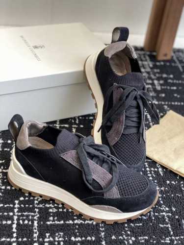 代购级 Brunello Cucinelli 25ss最新 Bc 系带 休闲鞋 阿甘鞋鞋面进口麂皮 进口牛皮 内里进口羊毛 羊皮里 0.5mm圆形冲孔设计 透气