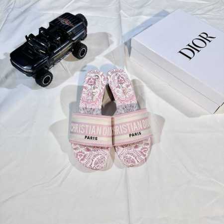 橙子出厂价p dior 迪奥 2025新花色 字母刺绣拖 一字拖 粗跟拖鞋 码数 35-42 - 点击图像关闭