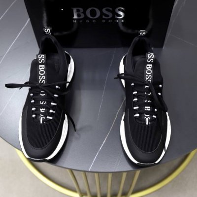 出厂价pp 品牌 Boss 标准码 38-44 45订做 等级 官网同款 材料 原版针织面料 舒适透气内里 轻便耐磨运动大底 款式类别 男士时尚休闲鞋 跑步 运