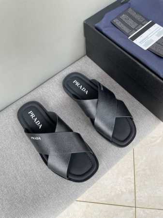 原单品质 Prada普拉达经典款 凉鞋 牛皮垫脚 黑色 39-44齐码现货 - 点击图像关闭