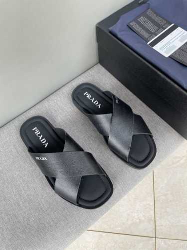 原单品质 Prada普拉达经典款 凉鞋 牛皮垫脚 黑色 39-44齐码现货