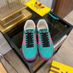 顶级版本升级版 adidas x Gucci联名款运动鞋 春夏新品 专柜新款拼色联名款运动鞋情侣款休闲板鞋系列～ 这一季的新配色绝了爆款 融汇两个品牌丰富且历史