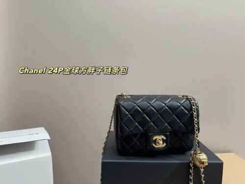 全套包装尺寸17.13 香奈儿Chanel 24p金球方胖子链条包