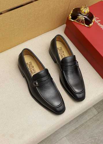 商品商标：Ferragamo 菲拉格慕 休闲皮鞋 正码码数: 38-44 45.46订制 商品材料：精选 进口头层荔枝纹牛皮鞋面+奢华五金扣，进口水染牛皮内里。