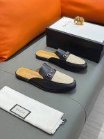 商品名称：Gucci 古驰 正规码数: 38-44 半拖 商品材料：精选 进口牛皮鞋面，柔软羊皮内里；原厂大底。