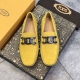 Tods 男士豆豆鞋 专柜同步新款 高端品质 磨砂皮杏色牛里.原版包装。黄色，尺码38-45。。。
