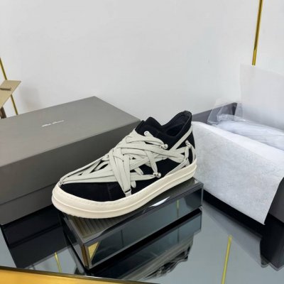 出厂价Pp 男+50 Rickowens 欧文斯疯狂绑带鞋 麂皮黑色 年度“鞋王”区分市面所有版本 纯手工打造纯原，非流水化作业的产物！尊崇欧文斯的理念，每一只