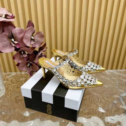 2024春夏新款 AQUAZZURA Zp 原版开模 新品高跟凉鞋 采用原版定制真丝制成，原版开模施华洛奇水钻装饰扣，超闪 大底金色标志性菠萝微标赋予单品丰富的