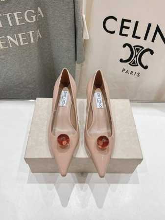高版本出厂380 Jimmy Choo*｜Jc 吉米周2025Ss春夏新款简约尖头高跟鞋单鞋 原版套楦，完美的线条，简约大气上脚显气质粗跟舒适百搭，还能拉长双腿 - 点击图像关闭