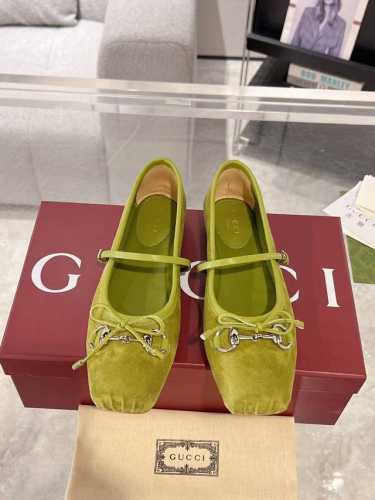 羊京面 Gucci女士马衔扣方头芭蕾舞鞋 顶级版 购买两双原版拆皮拆骨一比一还原，所有细节 材质 舒适度 全部跟原版一样了 复刻度98%。码数：35-40 40