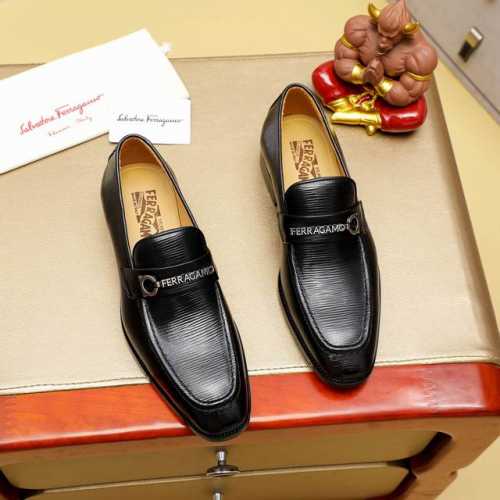 工厂P价 里 Ferragamo 菲拉格慕 爆款时尚皮鞋官网专柜1:1制作，原版开模好质量看得见，进口高端头层打蜡小牛皮，水染皮内里纹路很清优质防水防滑耐磨大底