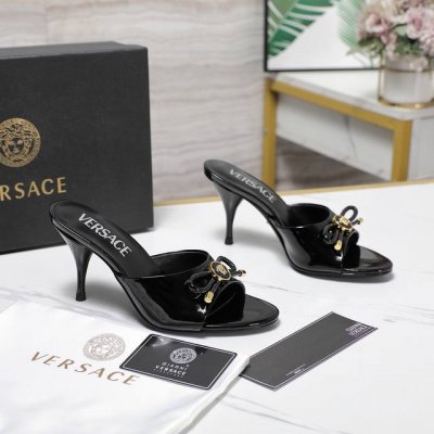 versace范思哲 5 新跟杜丽莎原版扣高跟凉鞋 拖鞋 ____________________漆皮 马毛 海外热销冠军 yb一致原鞋开发楦型 各大时尚博主及