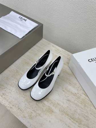 激光logo 玛丽珍单鞋 CELINE 夏日专属 凯旋门系列厚底凉鞋 赛琳 家族元素设计 激光 冲孔 logo 白色 小牛漆皮 钢印压模而成立体感十足 对标对版 - 点击图像关闭