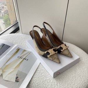 橙子出厂价p celine 赛琳 春夏新款 凯旋门尖头高跟凉鞋 细跟单鞋 通勤女鞋 跟高 6Cm 码数 34-42