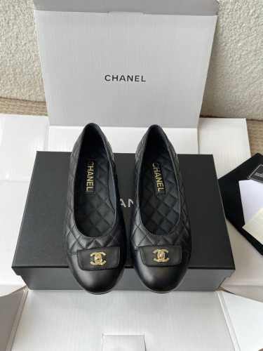 莞产 官网同步盒包装 Chanel25Ss 芭蕾舞单鞋 原版1:1切割而成 Chanel香奈儿万年经典 圆头芭蕾舞鞋 好品质不多 真正做到随便进出专柜无压力 无