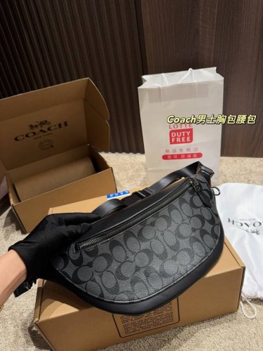 飞机盒尺寸21.15 蔻驰Coach男士胸包腰包