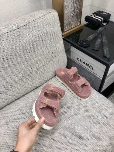 出厂价 顶级 品质2024K毛毛魔术贴凉拖鞋 SIZE：35-41 41定做不退换 原版包装配套