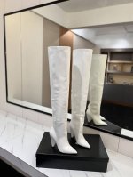 高级升级定制版！ Saint Lauren YSL圣罗兰 最新折皱尖头高跟高筒靴款，专柜最新异性跟超显眼 21ss专柜推出最新超美新秋冬款女士时尚款，官网最新