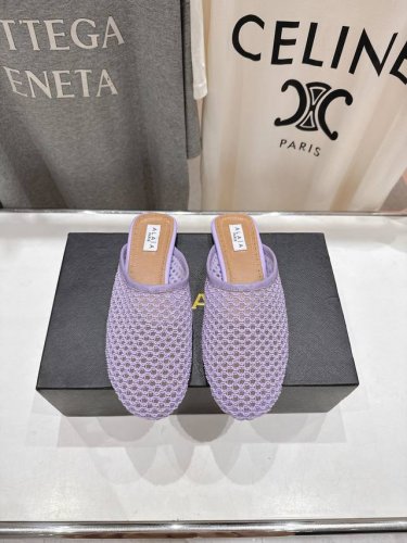 高版本出厂 半托 独家新品 Alaia 阿莱亚25Ss 走秀款平底半托网面芭蕾舞鞋 最近超火的一款平底鞋 章小蕙同款 甜酷芭蕾风 人气超高的一款芭蕾舞鞋，浪漫又