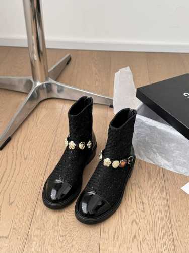 Chanel 24A高级手工坊系列 新款抢先发售 今年秋冬必爆单品 原版开发 私模五金 真皮大底 鞋面牛皮 内里羊皮 Size:35-39 其他码数定