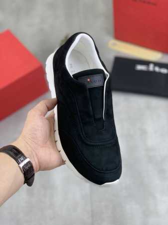 工厂P价 实价 Kiton高端奢品，男士休闲运动鞋，鞋面由小牛皮配透气网布制成，皮质柔软细腻，鞋舌刺绣Kiton微标，白色轻质原版大底，提供舒适脚感！ Size - 点击图像关闭
