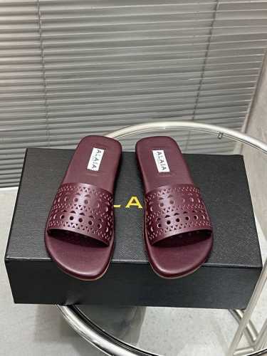 alaia 阿莱亚平底拖鞋 面料：原版进口牛皮 鞋底：意大利进口真皮大底 Size：35-41 40 41定制不退换