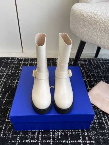 东莞代购级 stuartweitzman fw24 new arrival～杨紫大姐姐同款搭扣机车靴 sw新款厚底马丁靴百搭实穿，可盐可甜的单品酷酷的 鞋面：进