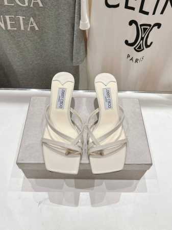 高版本出厂 JIMMY CHOO*｜JC 吉米周2025ss新款简约小猫跟拖鞋高跟鞋 原版套楦，完美的线条，简约大气上脚显气质粗跟舒适百搭，还能拉长双腿显高显瘦 - 点击图像关闭