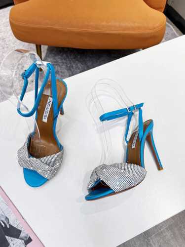 AQUAZZURA 菠萝｜ 222 Aquazzuea高跟真丝设计，时尚新潮，真丝属于女人的独特品味，优雅的代表，无论搭配裙子,OL职场套装，晚装都吼得住，让你
