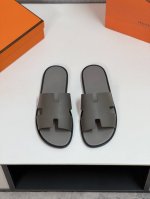 hermèS 真皮底 Size：38-44 45.46.47定制 爱马仕最高品质经典H拖鞋～高端男士凉鞋沙滩鞋拖鞋～专柜同步～原单代购货！原版进口鞋面牛皮内里牛