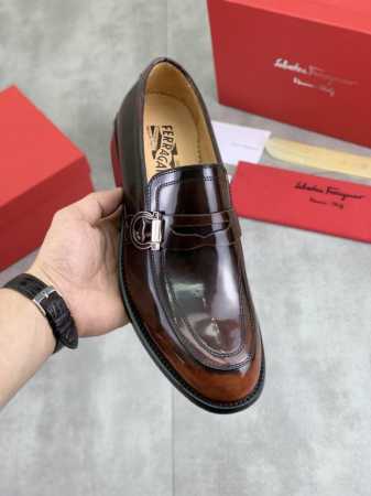 工厂p价p 实价 水染牛里 Salvatore Ferragamo 菲拉格慕 男士最新款休闲商务皮鞋 同步上市 面料采用专用进口原版开边珠小牛皮 内里采用进口水 - 点击图像关闭