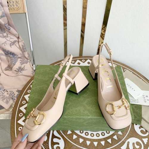 Gucci古奇 早春新款马衔扣丑萌粗跟单鞋 凉鞋 跟高：7.5Cm 5.5Cm 2.5Cm 大底：意大利真皮底 尺码：35-39 34.40.不退换