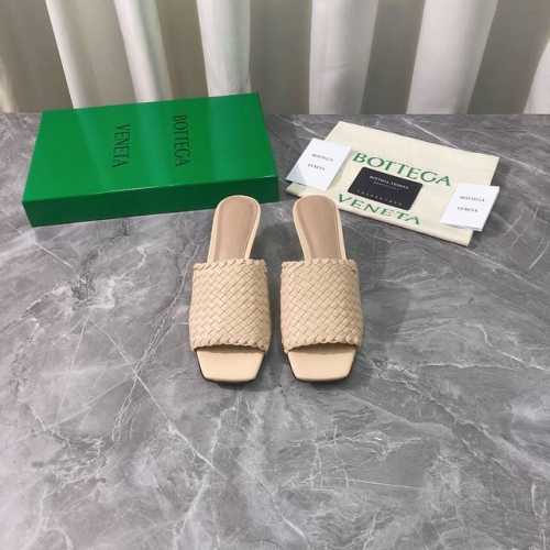 工厂p价p 顶级高端版本 代购品质 原版开发 Bottega Veneta Ss新品爆款夏季方头中跟凉鞋Knot穆勒凉拖女鞋 Bv新款小编织鎏金中跟抢手大爆款