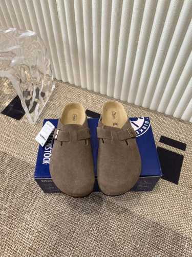 情侣款birkenstock 勃肯 包头半拖鞋人体工程学设计 软木乳胶鞋床 轻便舒适 脚感满分 脚蹬上就能走 穿脱超方便。码数：35-45