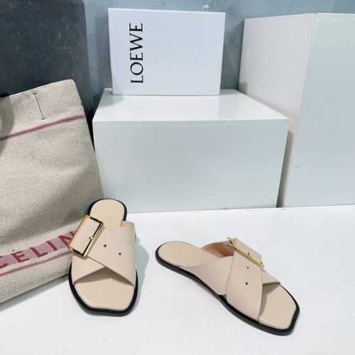 高品质出厂350！顶级品质Loewe 罗意威 25 春夏新品简易交叉 方扣平底拖鞋 ！疯狂种草简约设计感觉更干净优雅 让你念念不忘 颜色也很耐看漂亮，上脚瞬间气