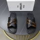 出厂价： Berluti 布鲁提 顶级手工上色牛皮男士拖鞋！ 全手工制作！有装饰的sifnos Scritto图纹皮革拖鞋！官！采用进口皮胚古法上色改色处理 鞋