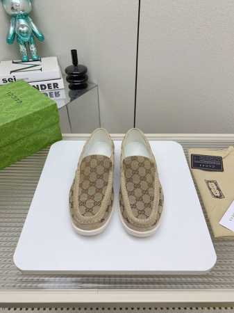 出厂布面 皮面+10、 GUCCI古驰24秋冬新款老花男士乐福鞋小皮鞋 专柜同步发售，意大利进口原版小牛皮，牛皮内里， 凸显高端 贵气 档次 做工考究，鞋底：原 - 点击图像关闭