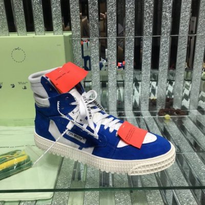 冲量价: 情侣款 Off Off White Ow Fw 黄飘带白箭头黑色高帮欧美潮鞋 2630专柜同步采用进口头层牛皮 ，完全1:1复刻，官方同步 原厂特供原