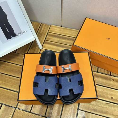 出厂 顶级版本 欢迎对比 情侣款 Hermes 爱马仕顶级版本二舅凉拖鞋 呆萌又优美鞋型，行走非常舒适 HermèS 包装升级，版型做工材料升级 Hermes市