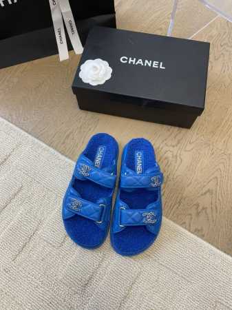 发泡大底版本 Chanel 24新款羊毛魔术贴凉鞋系列 秋冬羊毛系列版本 高版本 内里全羊毛 Size:35-39 其他码数定做 - 点击图像关闭