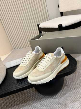 实价 Brunello Cucinelli 2025Ss新款休闲运动鞋出货 新材料 丰富色彩和雅致细节重新定义了这款运动鞋的风格 鞋面的粒面小牛皮洋溢着复古的品 - 点击图像关闭