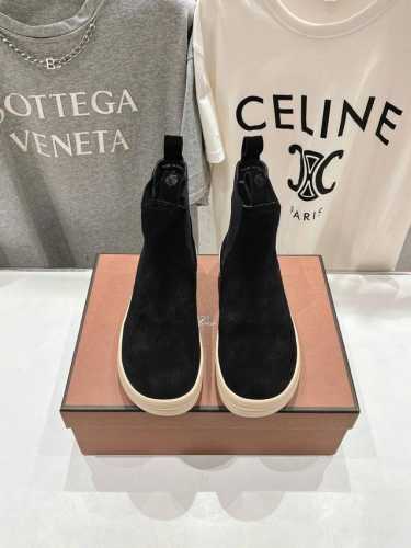 高版本出厂 皮里 毛里 Loropiana LP诺悠翩雅24ss秋冬新款 Lakeside 牛皮切尔西短靴 这款短靴采用头层牛皮制成，十分耐用且柔软，上脚非常舒
