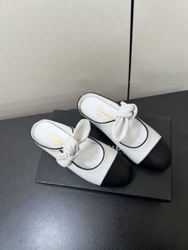 半拖 单鞋10Chanel 小香25A新品蝴蝶结平底单鞋半拖原版1:1复刻 经典中的经典 无论搭配裤装还是裙装都是完美 小圆头的设计很好的修饰脚型 小仙女们必备