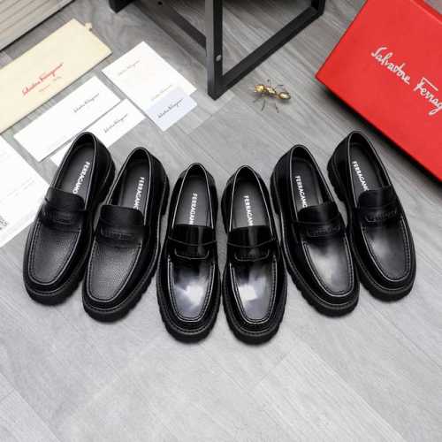 商品商标：Ferragamo 菲拉格慕 ] 正装商务套脚皮鞋 正码码数: 38-44 45定做不退换 商品材料：精选 珠光牛皮鞋面 牛皮内里 原版大底